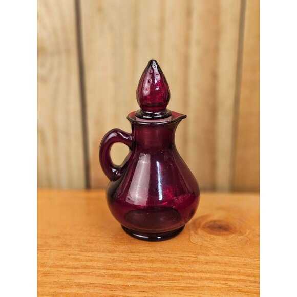Vintage Avon Ruby Red Glass Cruet - Picture 1 of 5